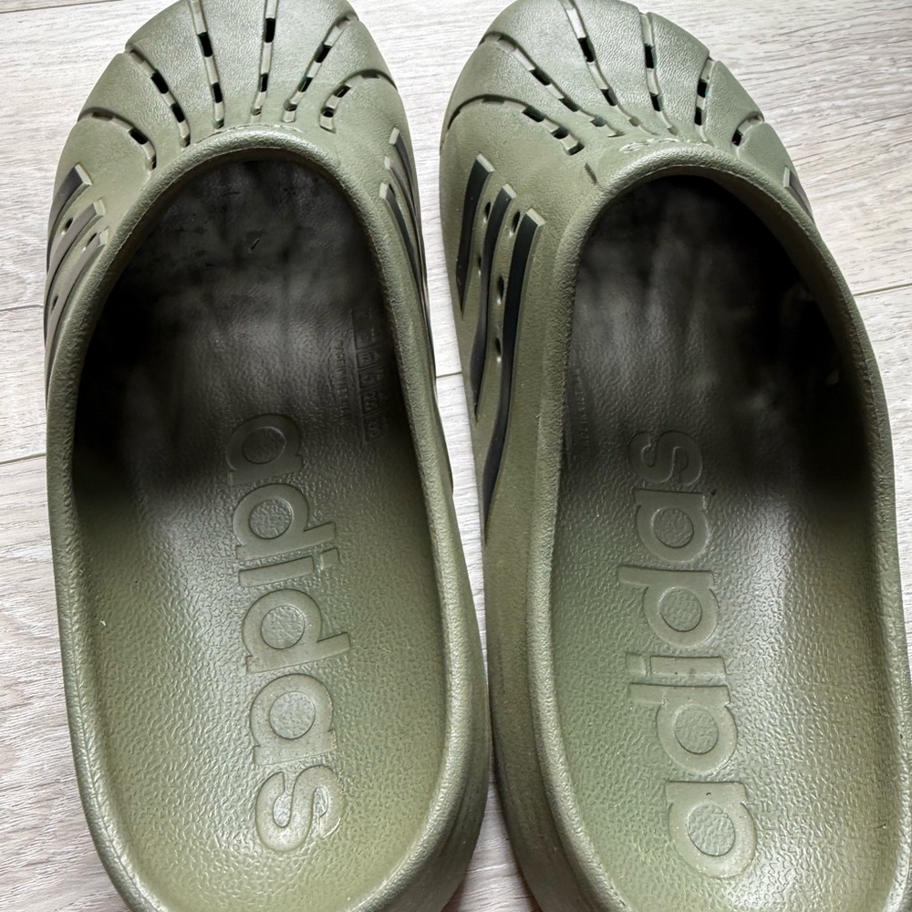 Adidas Olive Green Clogs